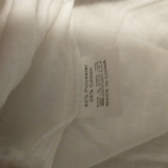 Gaovot woman's size M cotton blend top w balloon sleeves, ruching,embroidery NWT - Picture 5 of 11